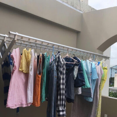 Giàn Phơi Xếp Nhôm Mỏng H01